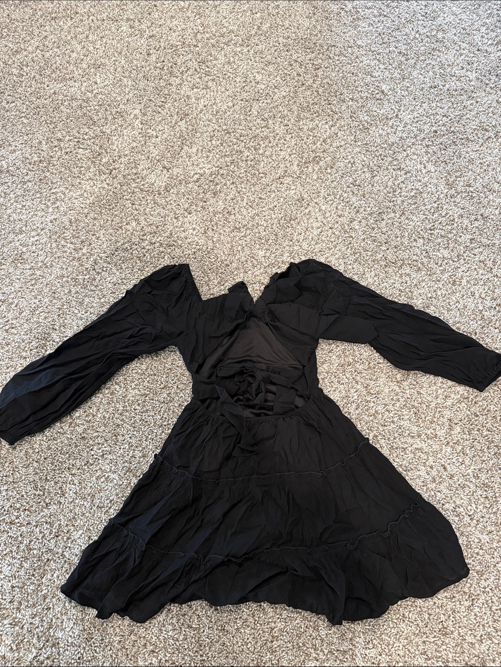NEVER WORN! Altar’d State Bow Dress Black - Picture 2 of 3